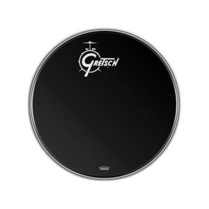 Gretsch Logo, Bass Drum Head Ebony