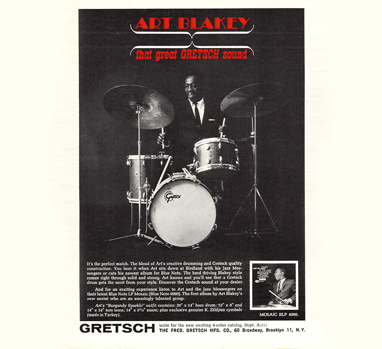 Artas Blakey | Gretsch būgnaiArtas Blakey | Gretsch būgnai  