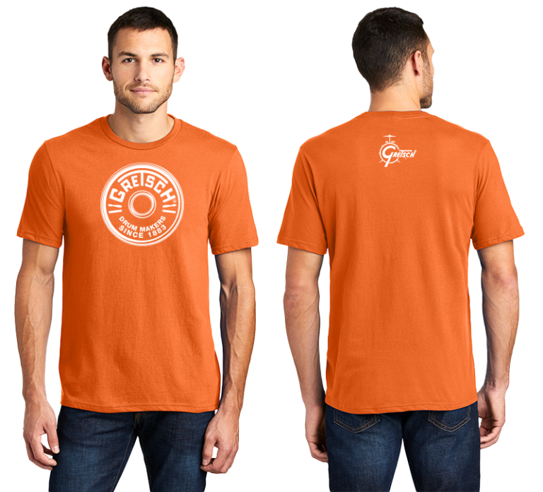 Gretsch Orange Round Badge Tee Shirt | Gretsch Drums